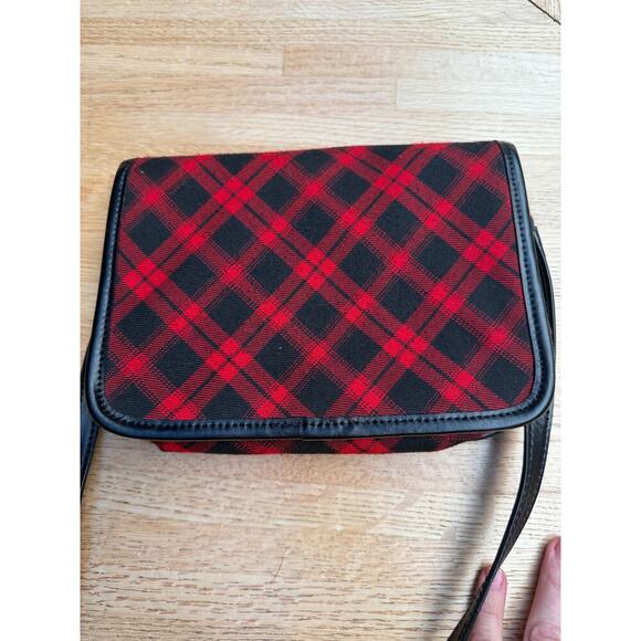 Talbots Red Plaid Tartan Crossbody Bag Coquette Preppy Chic Academia Clueless - Picture 5 of 10